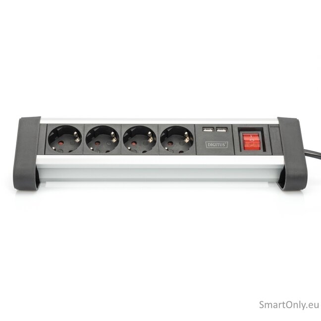 Digitus | Office Power Strip | DA-70614 | Silver/Black 1 Digitus | Office Power Strip | DA-70614 | Silver/Black 1