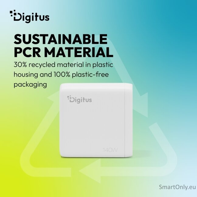 Digitus | USB GaN Charger 140W, 3x USB-C, 1x USB-A | DA-10305 5 Digitus | USB GaN Charger 140W, 3x USB-C, 1x USB-A | DA-10305 5
