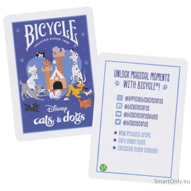 Disney Cats and Dogs žaidimo kortos Bicycle 7 Disney Cats and Dogs žaidimo kortos Bicycle 7