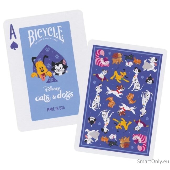 Disney Cats and Dogs žaidimo kortos Bicycle 8 Disney Cats and Dogs žaidimo kortos Bicycle 8