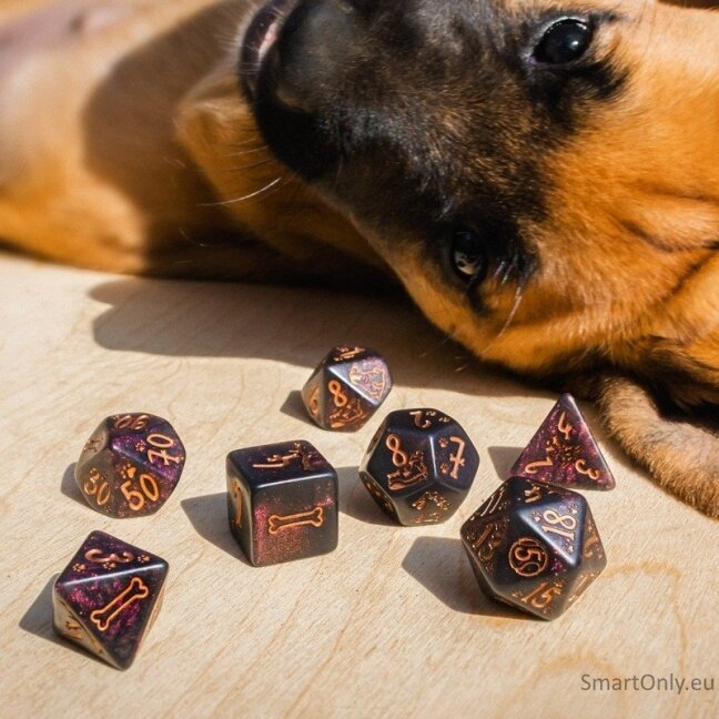 DOGS Dice Set: Luna kauliukų rinkinys 4 DOGS Dice Set: Luna kauliukų rinkinys 4