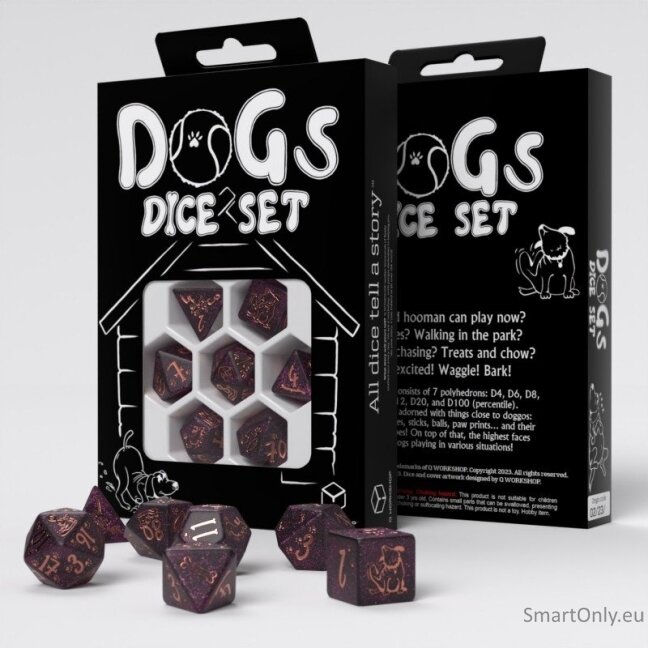 DOGS Dice Set: Luna kauliukų rinkinys DOGS Dice Set: Luna kauliukų rinkinys