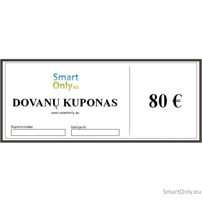 Dovanų kuponas 80 € Dovanų kuponas 80 €