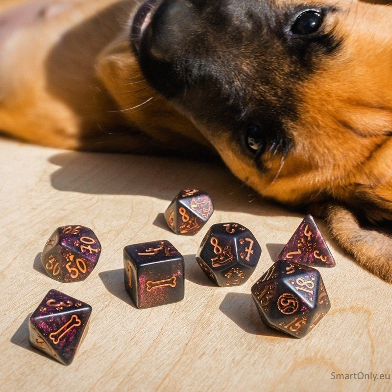 DOGS Dice Set: Luna kauliukų rinkinys 4 DOGS Dice Set: Luna kauliukų rinkinys 4