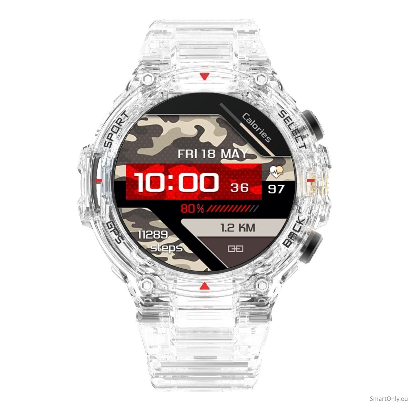 DT NO.1 DT5 Sport Smart Watch Transparent 2