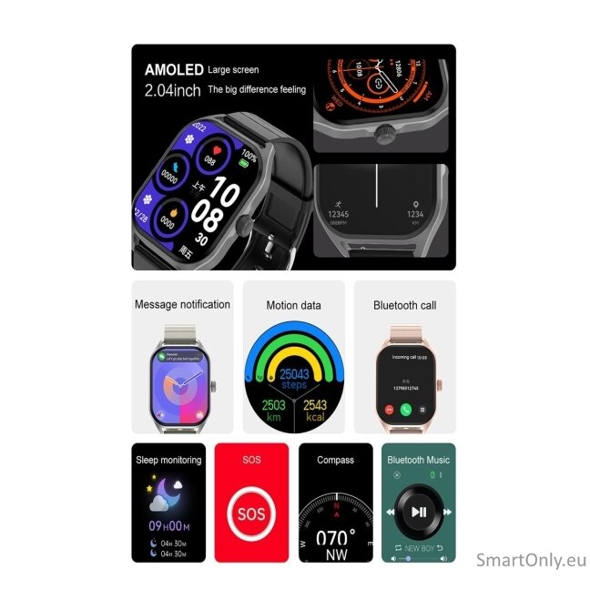 DT NO.1 DT99 Amoled Smart Watch Grey 5 DT NO.1 DT99 Amoled Smart Watch Grey 5
