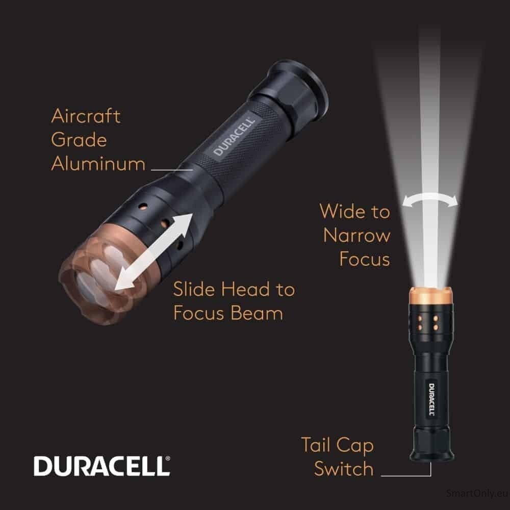 Duracell Aluminum Focusing LED Flashlight 350 Lumens prožektorius 8 Duracell Aluminum Focusing LED Flashlight 350 Lumens prožektorius 8