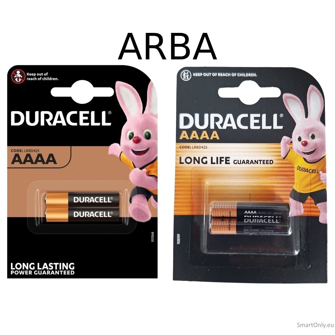 Duracell AAAA šarminės baterijos 2 vnt. 1 Duracell AAAA šarminės baterijos 2 vnt. 1