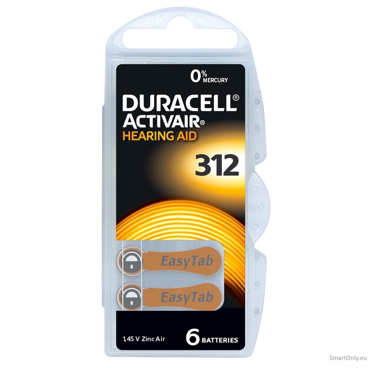 Duracell Activair 312 baterijos klausos aparatams 60 vnt. 1