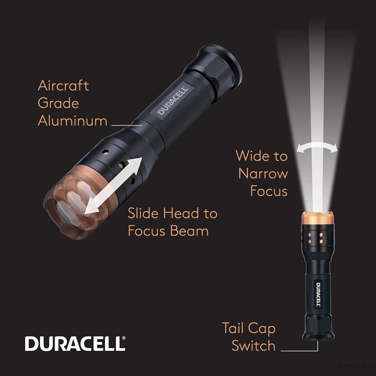 Duracell Aluminum Focusing LED Flashlight 550 Lumens 4