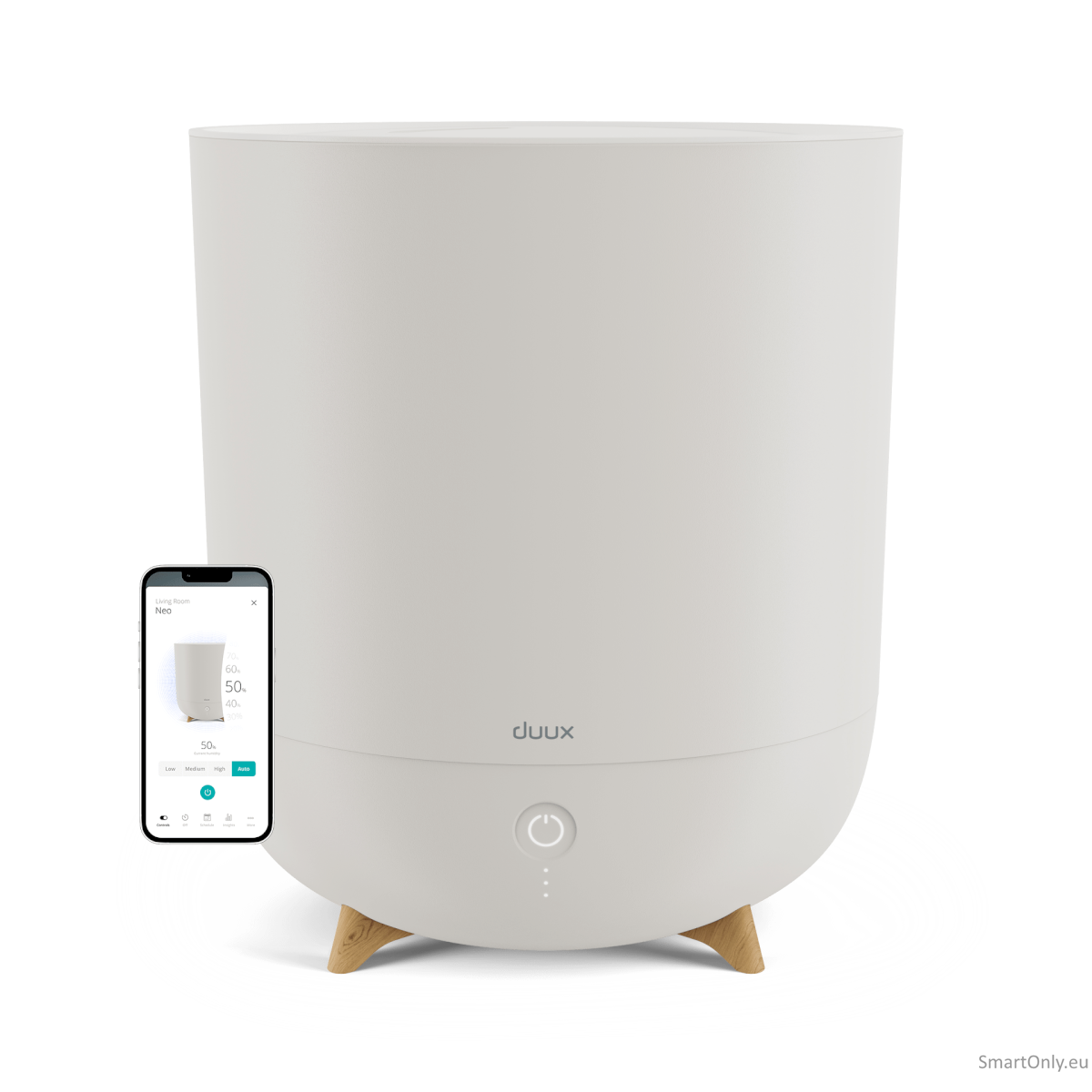 Duux | Smart Humidifier | Neo | Water tank capacity 5 L | Suitable for rooms up to 50 m² | Ultrasonic | Humidification capacity 500 ml/hr | Greige