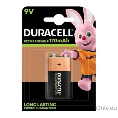 Duracell 9V Recharge 170 mAh rechargeable battery 1 psc