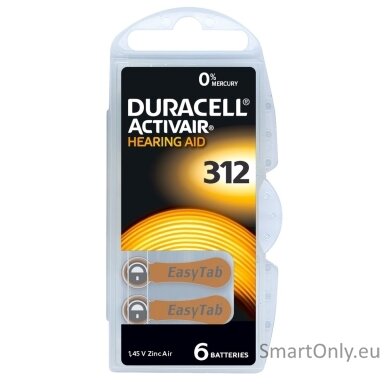 Duracell Activair 312 Hearing batteries 60 pcs Duracell Activair 312 Hearing batteries 60 pcs
