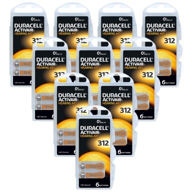 Duracell Activair 312 Hearing batteries 60 pcs Duracell Activair 312 Hearing batteries 60 pcs