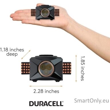 Duracell Led Headlamp 200 Lumens prožektorius ant galvos Duracell Led Headlamp 200 Lumens prožektorius ant galvos