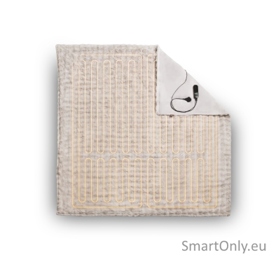 Duux Yentl Heated Overblanket, 200 x 200 cm | DXOB12 | Number of heating levels 9 | Number of persons 1 | Washable | Remote control | Premium faux fur | 200 W | Bubble Gray