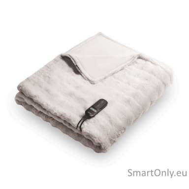 Duux Yentl Heated Overblanket, 200 x 200 cm | DXOB12 | Number of heating levels 9 | Number of persons 1 | Washable | Remote control | Premium faux fur | 200 W | Bubble Gray