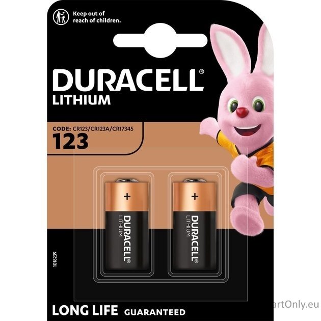 Duracell CR123 ličio baterijos 2 vnt. Duracell CR123 ličio baterijos 2 vnt.