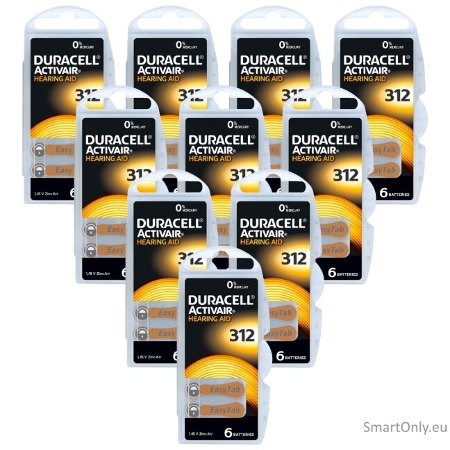 Duracell Activair 312 baterijos klausos aparatams 60 vnt. Duracell Activair 312 baterijos klausos aparatams 60 vnt.