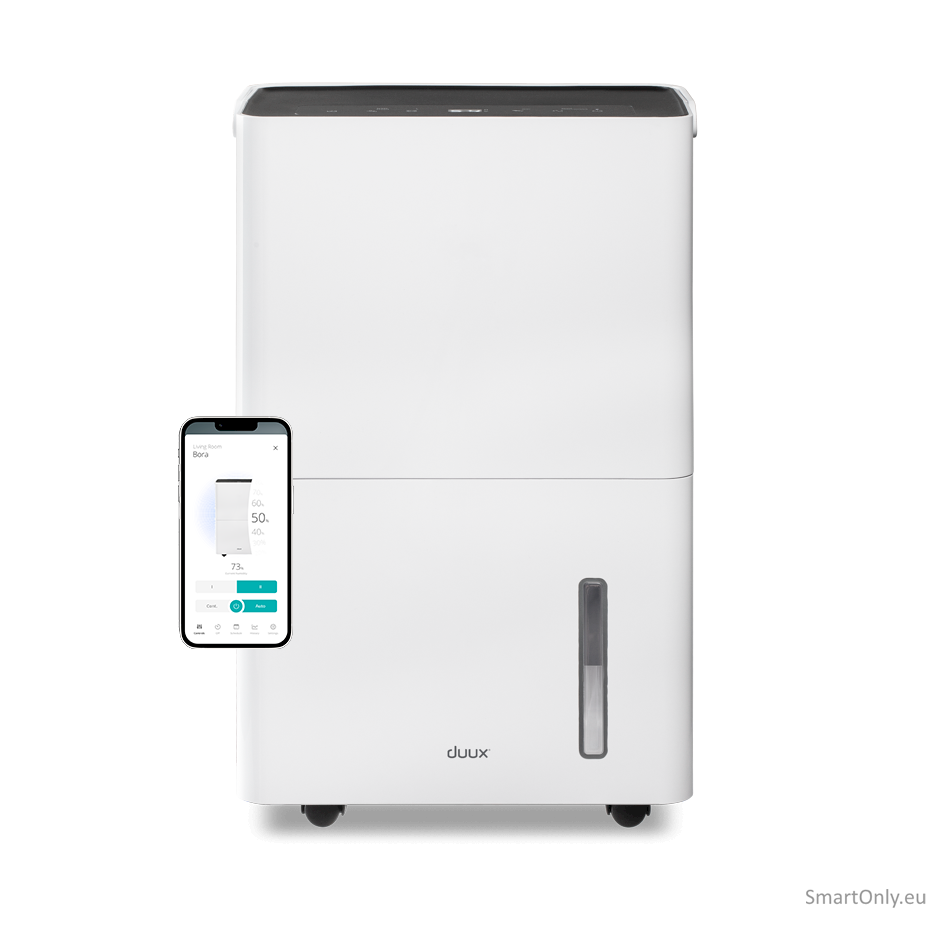 Duux Smart Dehumidifier | Bora | Suitable for rooms up to 50 m² | Water tank capacity 4 L | White Duux Smart Dehumidifier | Bora | Suitable for rooms up to 50 m² | Water tank capacity 4 L | White