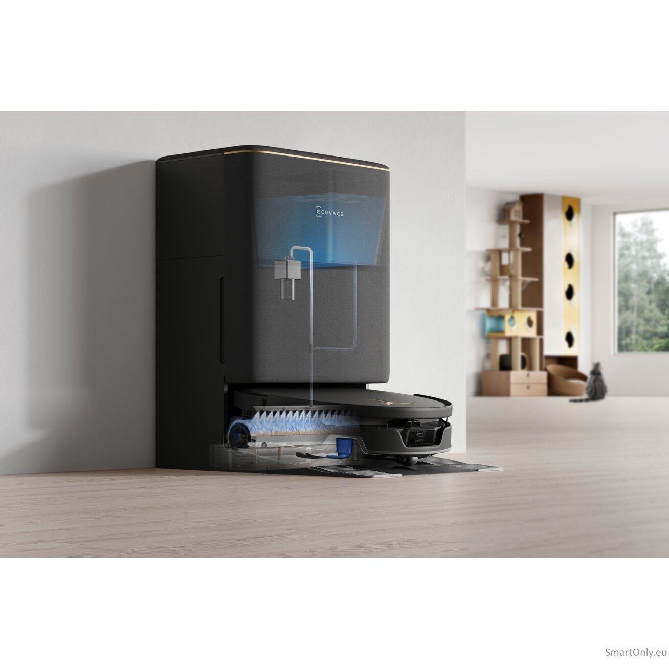 Ecovacs DEEBOT T90S PRO OMNI Vacuum Cleaner,Robot,Wet&Dry,40000Pa,TruEdge 3.0,ZeroTangle 4.0,OZMO Roller 3.0,Black+OMNI Auto-Empty Station 16