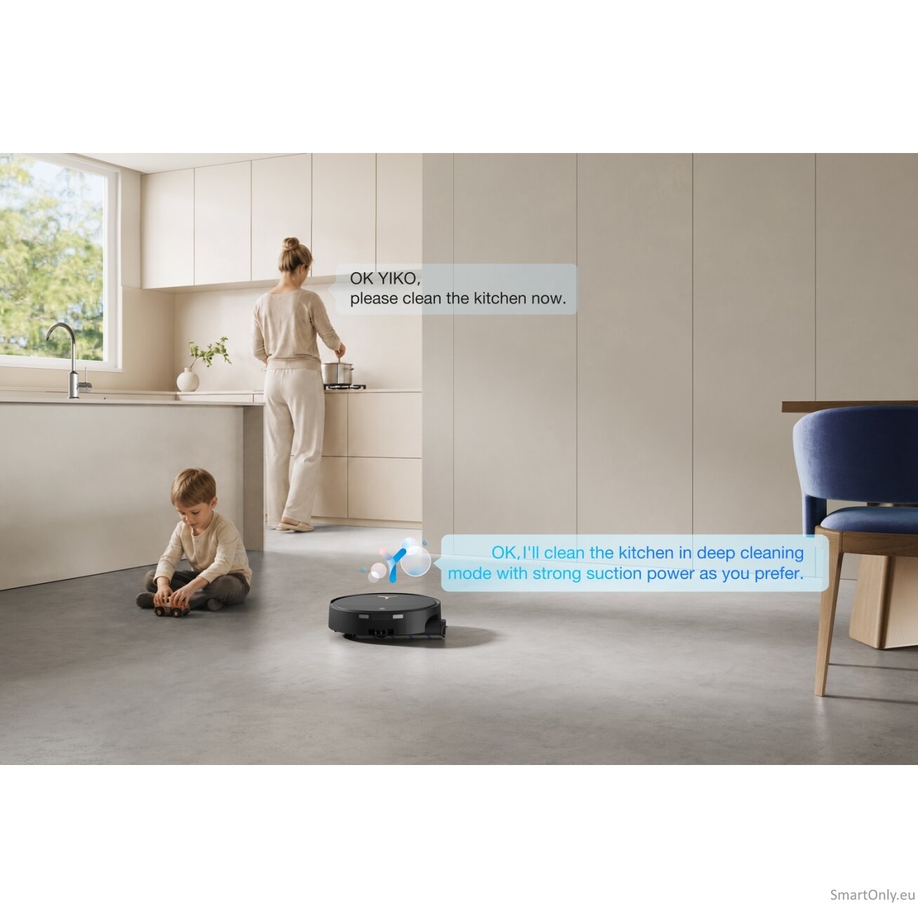 Ecovacs DEEBOT T90S PRO OMNI Vacuum Cleaner,Robot,Wet&Dry,40000Pa,TruEdge 3.0,ZeroTangle 4.0,OZMO Roller 3.0,Black+OMNI Auto-Empty Station 23