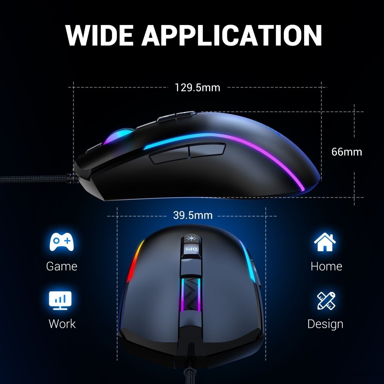 EKSA EM110 Gaming mouse RGB Black 5 EKSA EM110 Gaming mouse RGB Black 5