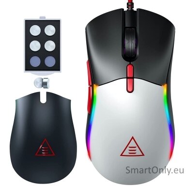 Eksa EM200 Gaming laidinė kompiuterio pelė Black Eksa EM200 Gaming laidinė kompiuterio pelė Black