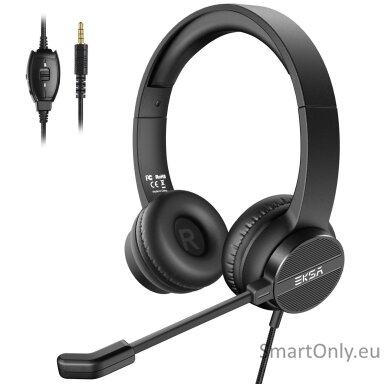 EKSA H12 3,5mm ausinės darbui Black EKSA H12 3,5mm ausinės darbui Black