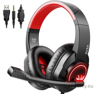 EKSA T8 žaidimų ausinės Red EKSA T8 žaidimų ausinės Red