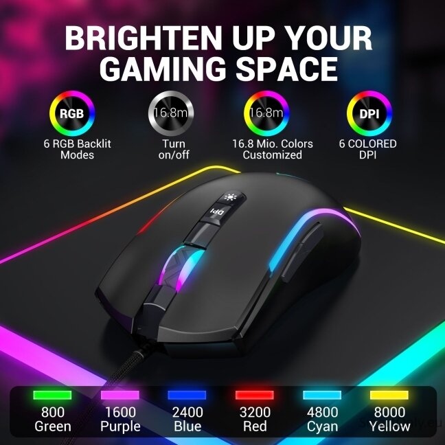 EKSA EM110 Gaming mouse RGB Black 2 EKSA EM110 Gaming mouse RGB Black 2