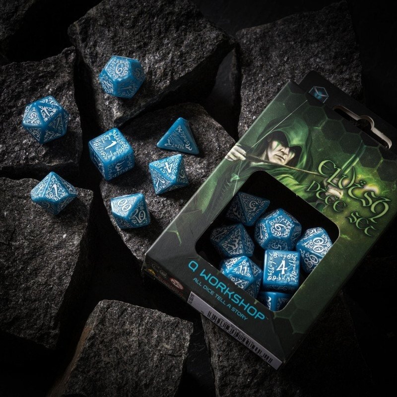 Elvish kauliukų rinkinys mėlynos ir baltos sp 2 Elvish kauliukų rinkinys mėlynos ir baltos sp 2