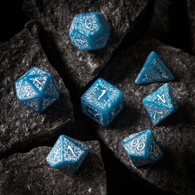 Elvish kauliukų rinkinys mėlynos ir baltos sp 5 Elvish kauliukų rinkinys mėlynos ir baltos sp 5