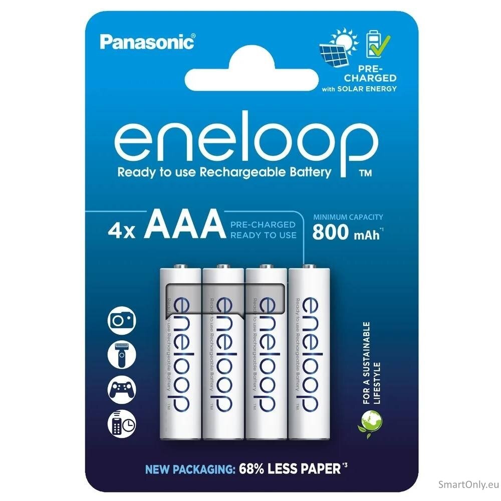 Eneloop AAA 800mAh (BK-4MCDE/4CP) įkraunamos baterijos 4 vnt. Eneloop AAA 800mAh (BK-4MCDE/4CP) įkraunamos baterijos 4 vnt.