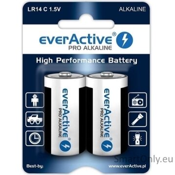 EverActive LR14 C Alkaline Pro šarminės baterijos 2 vnt. 1
