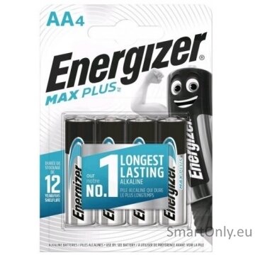 Energizer LR6 AA Max Plus šarminės baterijos, 4 vnt Energizer LR6 AA Max Plus šarminės baterijos, 4 vnt