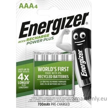 Energizer HR03 AAA Power Plus 700mah baterijos, 4 vnt. Energizer HR03 AAA Power Plus 700mah baterijos, 4 vnt.