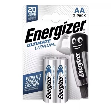 Energizer L91 AA Ultimate Lithium batteries 2 psc Energizer L91 AA Ultimate Lithium batteries 2 psc