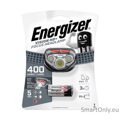 Energizer Vision HD+ Focus Headlamp UPN157247 prožektorius ant galvos Energizer Vision HD+ Focus Headlamp UPN157247 prožektorius ant galvos