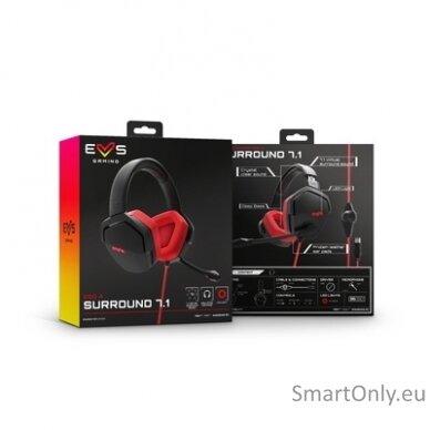 Energy Sistem Gaming Headset ESG 4 Surround 7.1 Built-in microphone, Red, Wired, Over-Ear 6