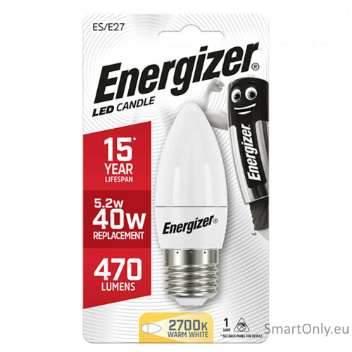 Energizer LED candle E27 S8881 lemputė Energizer LED candle E27 S8881 lemputė