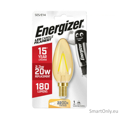 Energizer LED candle filament Vintage E14 S9431 lemputė Energizer LED candle filament Vintage E14 S9431 lemputė