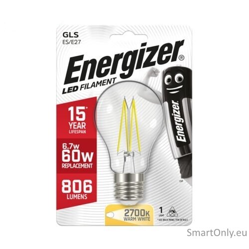 Energizer LED filament GLS E27 S9026 lemputė Energizer LED filament GLS E27 S9026 lemputė