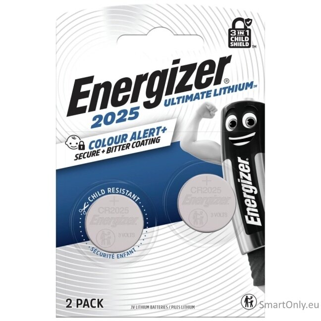Energizer CR2025 Ultimate monetinės ličio baterijos, 2 vnt. Energizer CR2025 Ultimate monetinės ličio baterijos, 2 vnt.