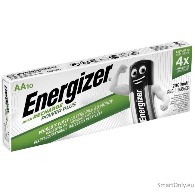 Energizer HR6 AA Power Plus 2000mAh pakraunamos baterijos,10 vnt. Energizer HR6 AA Power Plus 2000mAh pakraunamos baterijos,10 vnt.