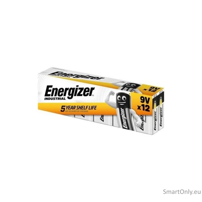 Energizer Industrial 9V Alkaline 6LR61 baterijos 12 vnt. 1 Energizer Industrial 9V Alkaline 6LR61 baterijos 12 vnt. 1