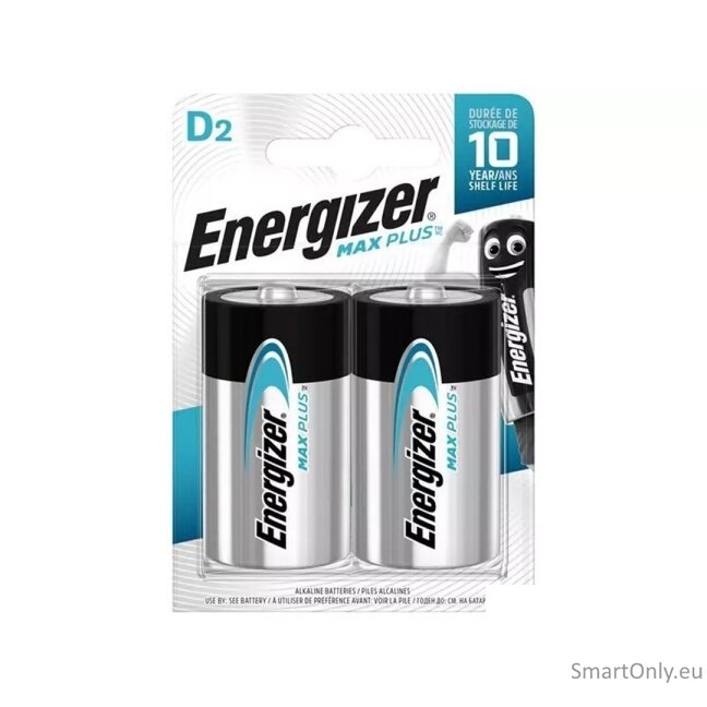Energizer LR20 D Max Plus šarminės baterijos, 2 vnt Energizer LR20 D Max Plus šarminės baterijos, 2 vnt