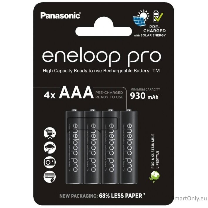 Eneloop AAA 930mAh (BK-4HCDE/4CP) įkraunamos baterijos 4 vnt. Eneloop AAA 930mAh (BK-4HCDE/4CP) įkraunamos baterijos 4 vnt.