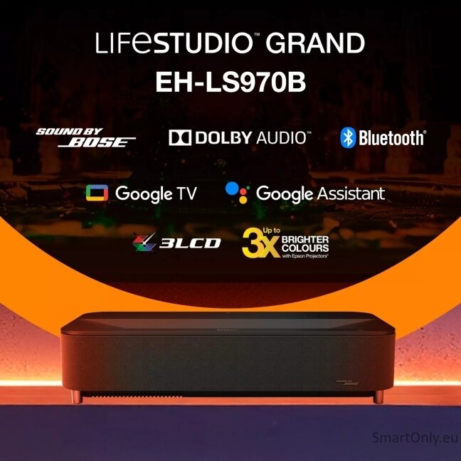 Epson EH-LS970B | 4000 ANSI lumens | 4K UHD (3840 x 2160) | Black | Wi-Fi 1 Epson EH-LS970B | 4000 ANSI lumens | 4K UHD (3840 x 2160) | Black | Wi-Fi 1