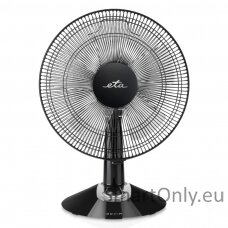 ETA Zefir ETA160790010  Table Fan, Number of speeds 3, 45 W, Oscillation, Diameter 30 cm, Black